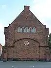 The gable of one of the Proviantboderne buildings