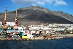 View of Provideniya from Komsomolskaya Bay