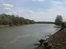 Prut near Albița. The Prut River is the natural border between Romania and Moldova.