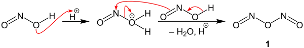 Erster Teil des Reaktionsmechanismus der Pschorr-Cyclisierung