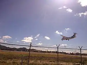 Small plain landing in Puerta de Tierra