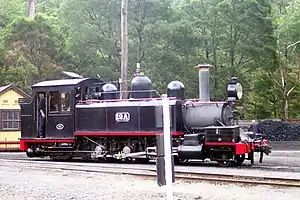 NA locomotive 12A at Belgrave on the Puffing Billy Railway 2005