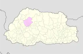 Location of Kabisa Gewog