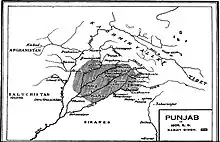 Image 6The expanding Sikh Empire in 1809. The Cis-Sutlej states are visible south of the Sutlej River (from Sikh Empire)