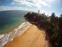 Kite aerial photo of Punta Tuna Lighthouse