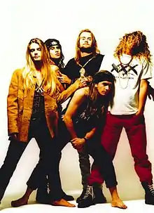 Push Push in 1992. From Left to Right Scott Cortese, Silver, Steve Abplanalp, Andy Kane, Mikey Havoc