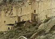 Cliff dwellings, with partial reconstruction