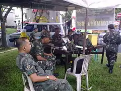 Reservists from the HHC, 1502IBDE(RR) and 201IB(RR) staffed the Tactical Command Post at the Holy Cross Memorial Park in San Bartolome, Novaliches, Quezon City during (Undas 2010) Security Operations.