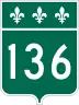 Route 136 marker