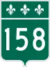 Route 158 marker