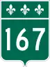 Route 167 marker