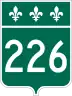 Route 226 marker