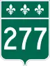 Route 277 marker