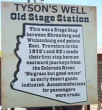 Tyson's Well Old Stage Station Marker