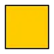 A yellow square, outlined in black