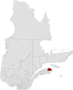 Location of La Côte-de-Gaspé