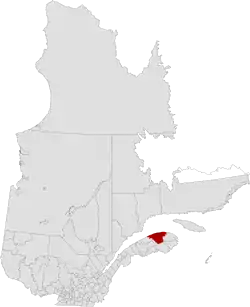 Location of La Haute-Gaspésie