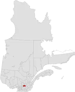 Location of Nicolet-Yamaska