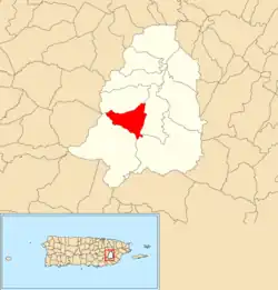 Location of Quebrada Honda within the municipality of San Lorenzo shown in red