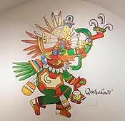 Quetzacoatl wall painting