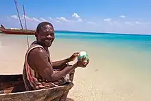 Local fisherman on dhow safari