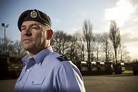 Metallic version of cap badge of RAF other ranks, worn on a beret. This version is also worn by cadets in the Royal Air Force Section of the Combined Cadet Force.