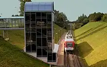 Train station at Vilnius Airport