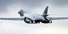  A rear view of a B-1B at Royal International Air Tattoo air show in 2004