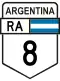 National Route 8 shield}}