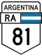 National Route 81 shield}}