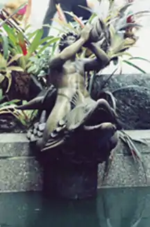 One of the promenade fountains by Rene Paul Chambellan at Rockefeller Center