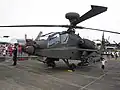 Static display of RSAF AH-64D Longbow Apache during open house.