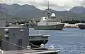 RSS Steadfast arriving at Pearl Harbor for RIMPAC 2008.