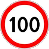 Maximum speed limit (100 km/h)