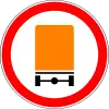 No entry for vehicles carrying dangerous goods