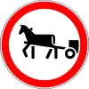 No animal-drawn vehicles