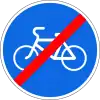 End of bicycle path