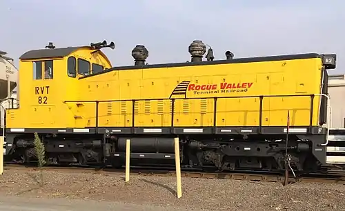  RVT SW1200 Locomotive (#82) switching at White City, Oregon on October 10, 2017