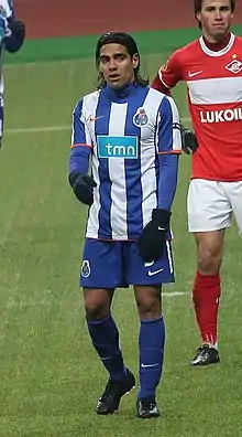 Former Porto striker Radamel Falcao, wearing the club's kit during a match