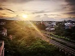 View of Vaniyambadi town from Railroad station