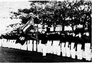 Raimundo Díaz Pacheco commanding the Cadets of the Republic