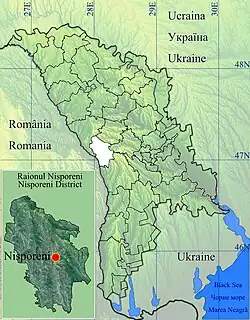 Vînători is located in Nisporeni