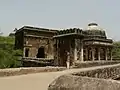 Facing the mosque and entrance, Rajon Ki Baoli