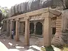 Cave entrance, with pillars