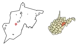 Location of Mill Creek in Randolph County, West Virginia.