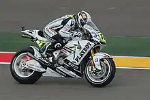 Randy de Puniet riding theLCR Honda at the 2010 Aragón Grand Prix.