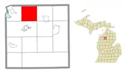 Location within Kalkaska County