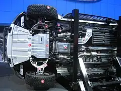 Front underbody, showing independent front suspension