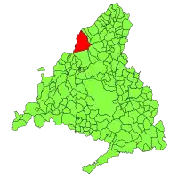 Municipal location within the Community of Madrid.