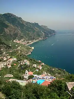 Amalfi Coast looking south from Ravello